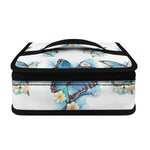 Blossom Blue Butterfly Pattern Print Small Lunch Bag