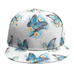Blossom Blue Butterfly Pattern Print Snapback Cap