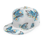 Blossom Blue Butterfly Pattern Print Snapback Cap