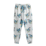 Blossom Blue Butterfly Pattern Print Sweatpants