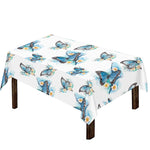 Blossom Blue Butterfly Pattern Print Tablecloth