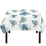 Blossom Blue Butterfly Pattern Print Tablecloth