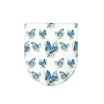 Blossom Blue Butterfly Pattern Print Toilet Lid Cover