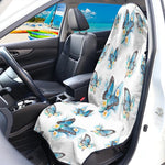 Blossom Blue Butterfly Pattern Print Waterproof Car Seat Cover