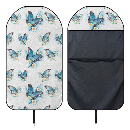Blossom Blue Butterfly Pattern Print Waterproof Car Seat Cover