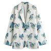 Blossom Blue Butterfly Pattern Print Women's Blazer