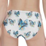 Blossom Blue Butterfly Pattern Print Women's Panties