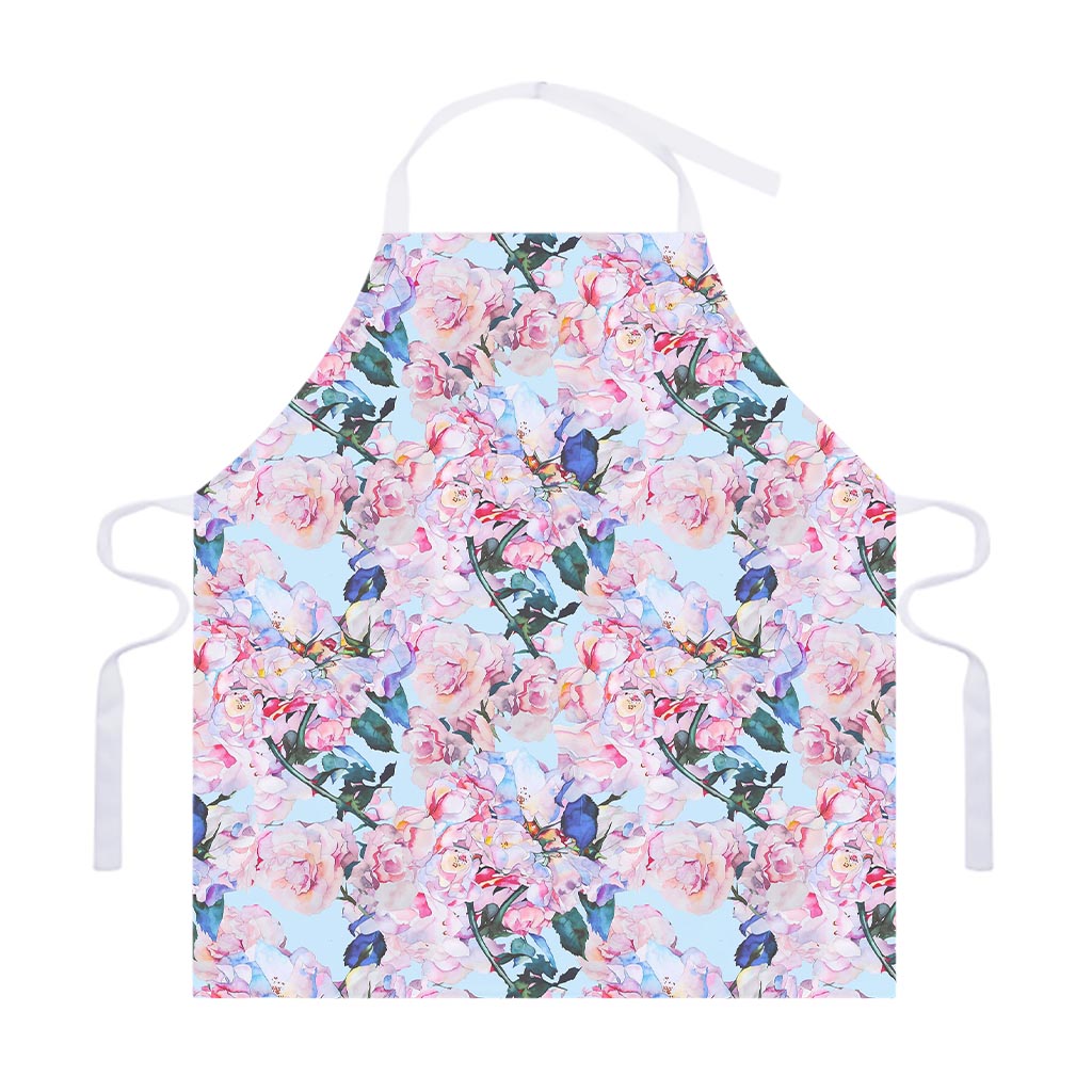 Blossom Floral Flower Pattern Print Adjustable Apron