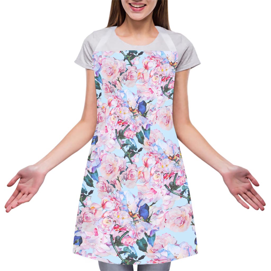 Blossom Floral Flower Pattern Print Adjustable Apron