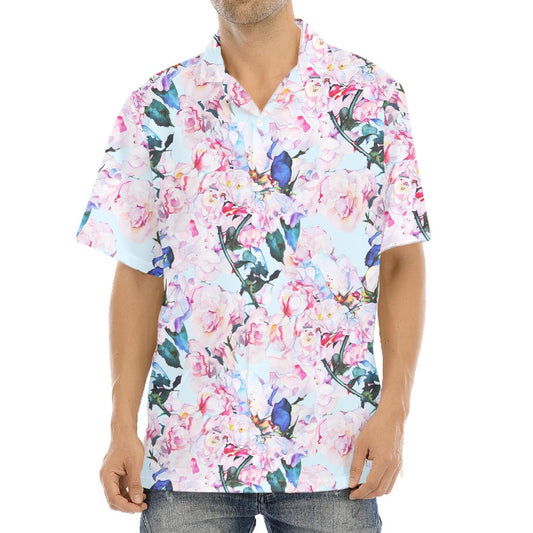 Blossom Floral Flower Pattern Print Aloha Shirt