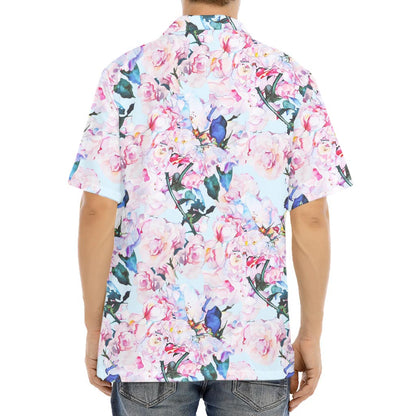 Blossom Floral Flower Pattern Print Aloha Shirt