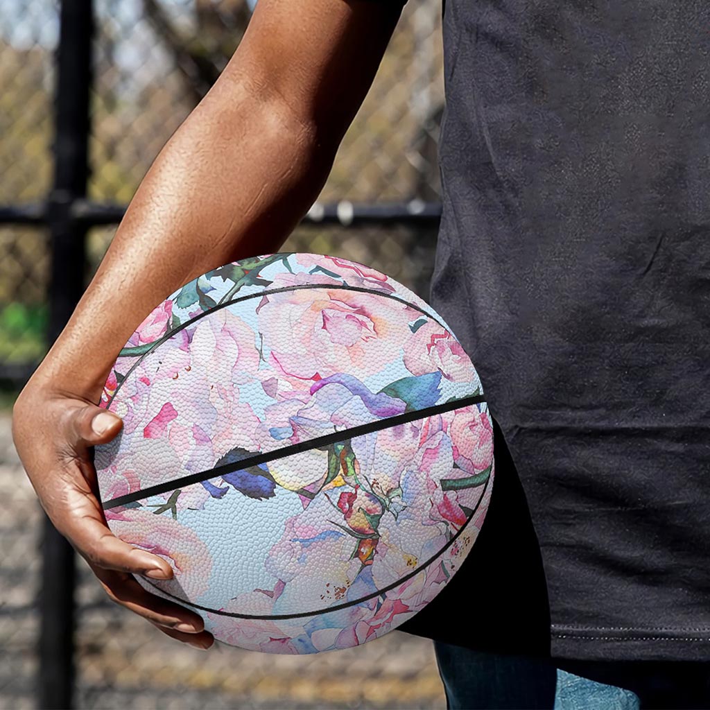 Blossom Floral Flower Pattern Print Basketball