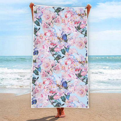 Blossom Floral Flower Pattern Print Beach Towel