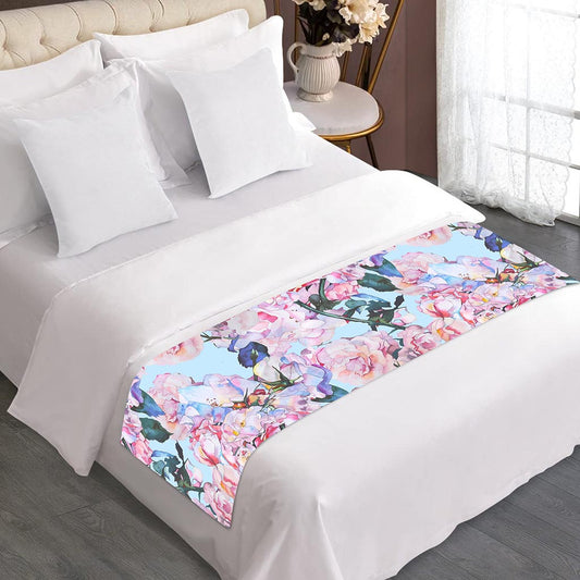 Blossom Floral Flower Pattern Print Bed Runner