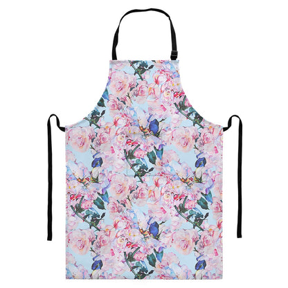 Blossom Floral Flower Pattern Print Bib Apron With Pocket