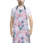 Blossom Floral Flower Pattern Print Bib Apron With Pocket