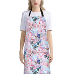 Blossom Floral Flower Pattern Print Bib Apron With Pocket
