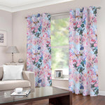 Blossom Floral Flower Pattern Print Blackout Grommet Curtains