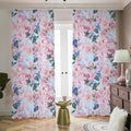 Blossom Floral Flower Pattern Print Dimout Pencil Pleat Curtains