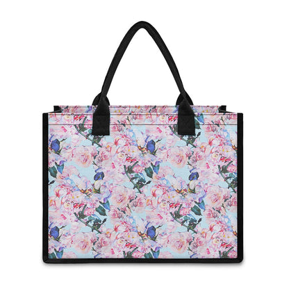 Blossom Floral Flower Pattern Print Canvas Tote Bag