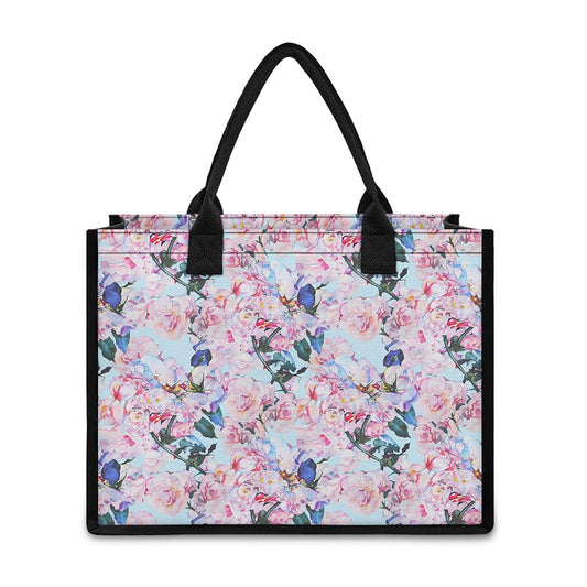Blossom Floral Flower Pattern Print Canvas Tote Bag