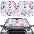 Blossom Floral Flower Pattern Print Car Windshield Sun Shade