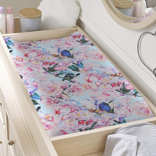 Blossom Floral Flower Pattern Print Changing Pad Cover