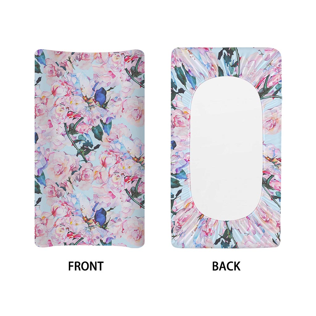 Blossom Floral Flower Pattern Print Changing Pad Cover