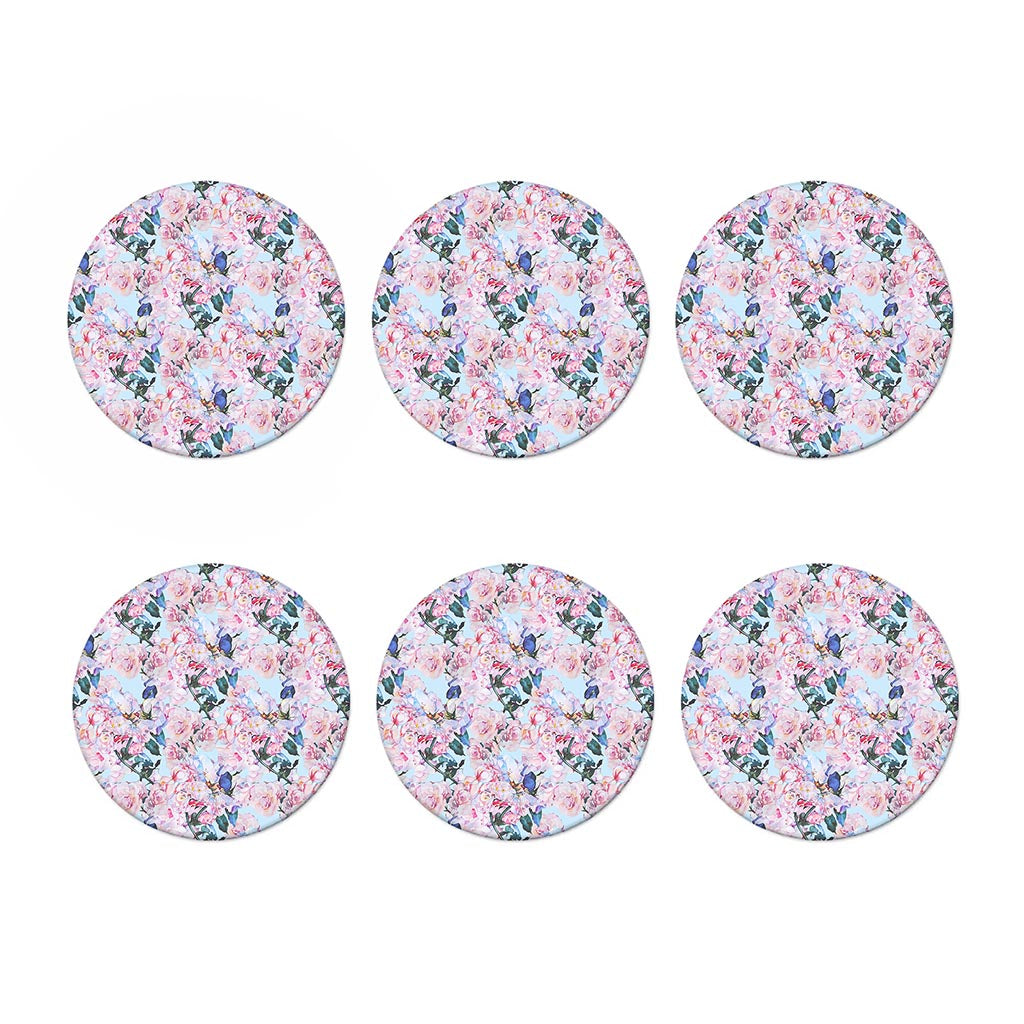 Blossom Floral Flower Pattern Print Coaster Set