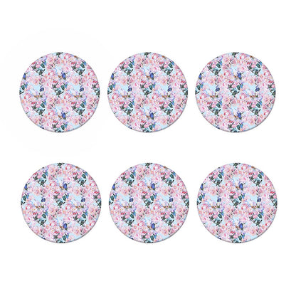 Blossom Floral Flower Pattern Print Coaster Set