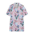 Blossom Floral Flower Pattern Print Cotton Hawaiian Shirt