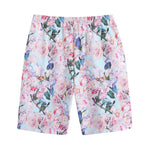 Blossom Floral Flower Pattern Print Cotton Shorts