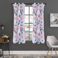 Blossom Floral Flower Pattern Print Grommet Curtain Panels