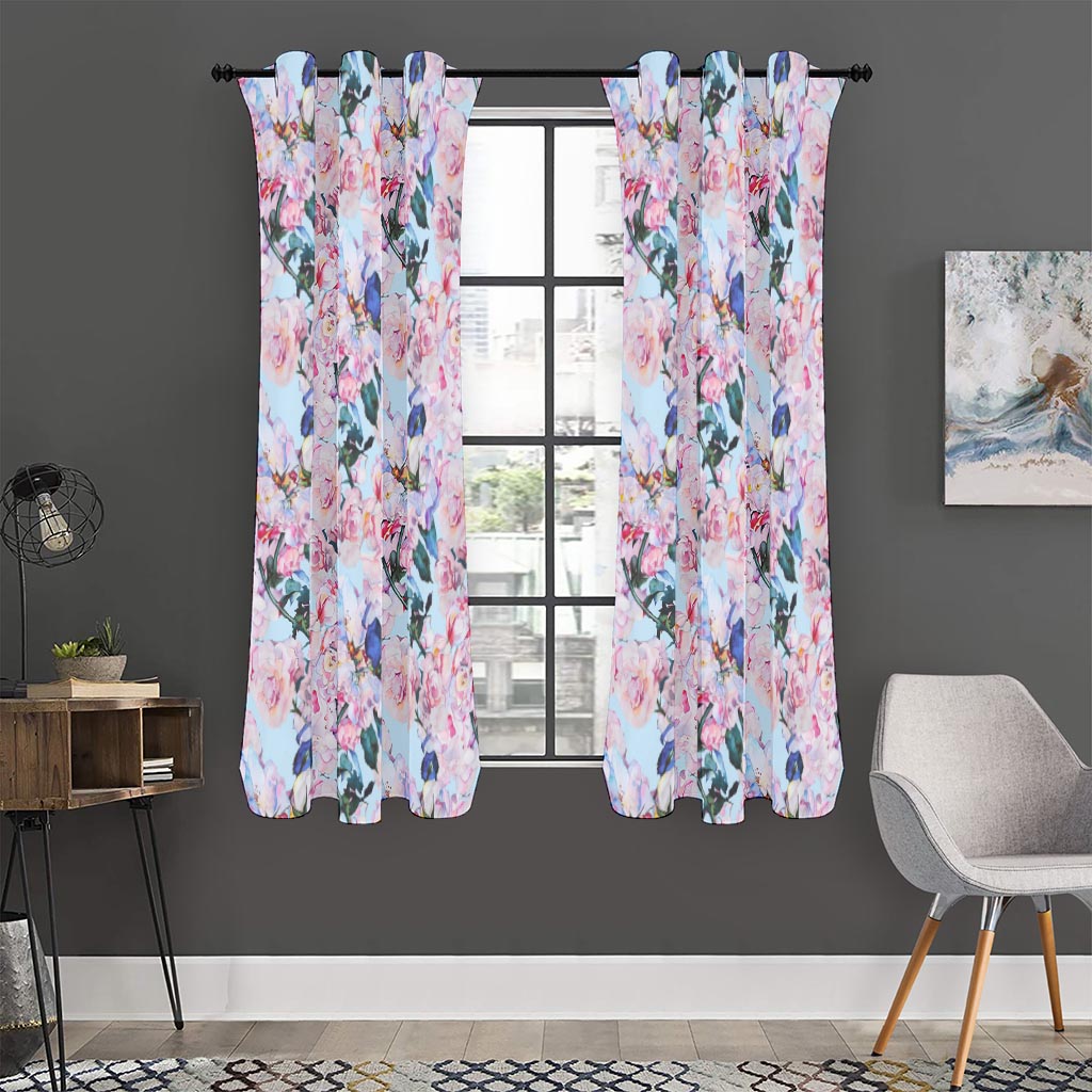 Blossom Floral Flower Pattern Print Curtain