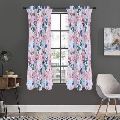 Blossom Floral Flower Pattern Print Curtain