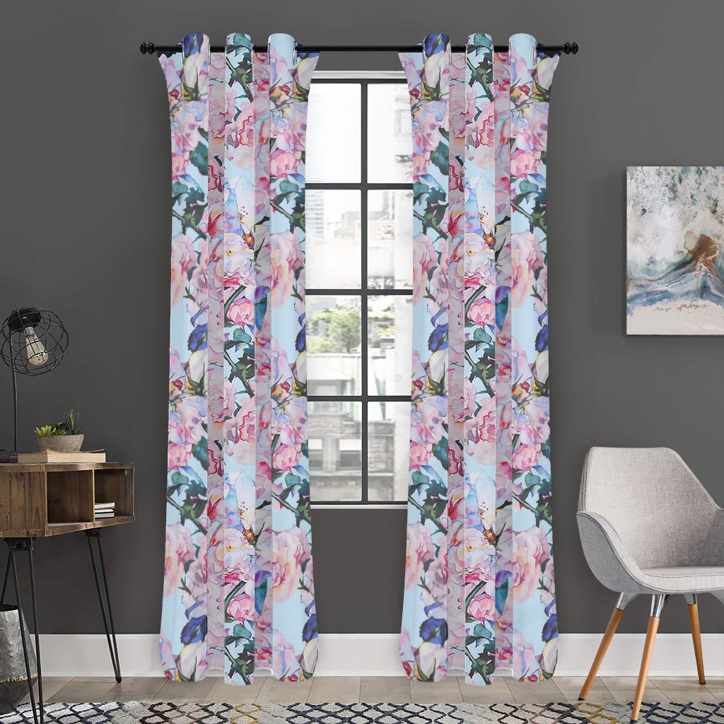 Blossom Floral Flower Pattern Print Curtain