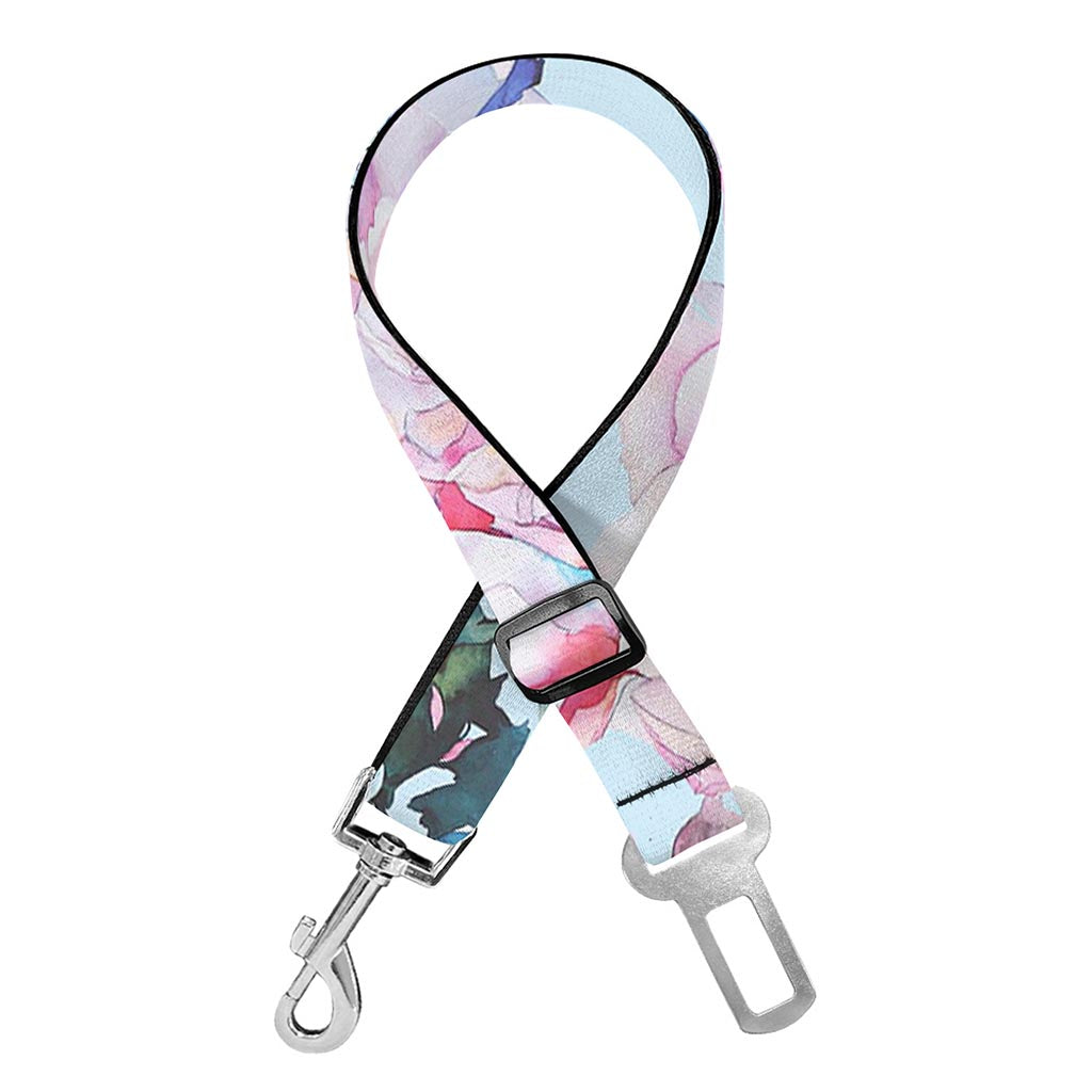 Blossom Floral Flower Pattern Print Dog Seat Belt