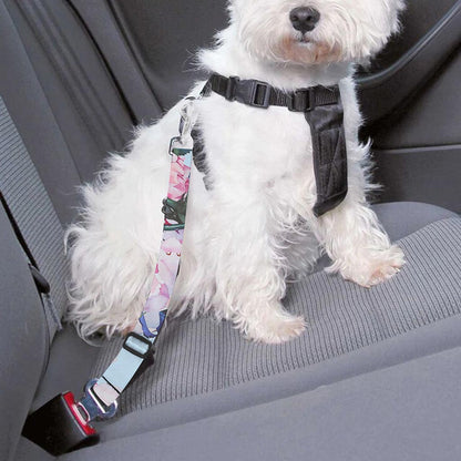 Blossom Floral Flower Pattern Print Dog Seat Belt