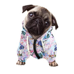 Blossom Floral Flower Pattern Print Dog Zip Up Hoodie