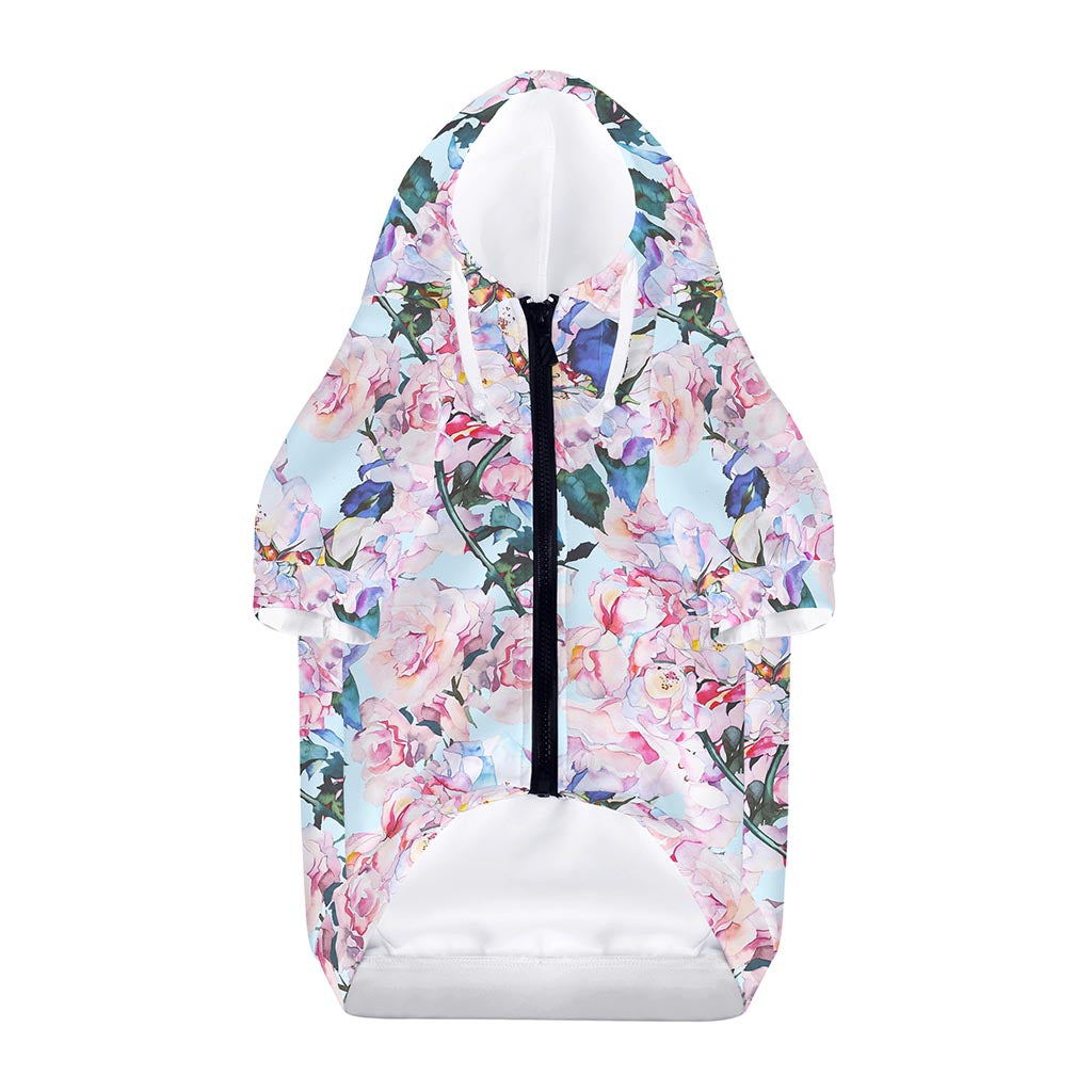 Blossom Floral Flower Pattern Print Dog Zip Up Hoodie