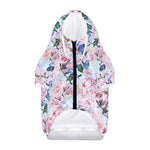 Blossom Floral Flower Pattern Print Dog Zip Up Hoodie