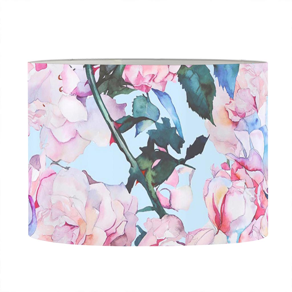 Blossom Floral Flower Pattern Print Drum Lamp Shade