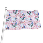 Blossom Floral Flower Pattern Print Flag