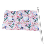 Blossom Floral Flower Pattern Print Flag