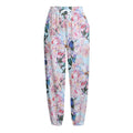 Blossom Floral Flower Pattern Print Fleece Lined Knit Pants