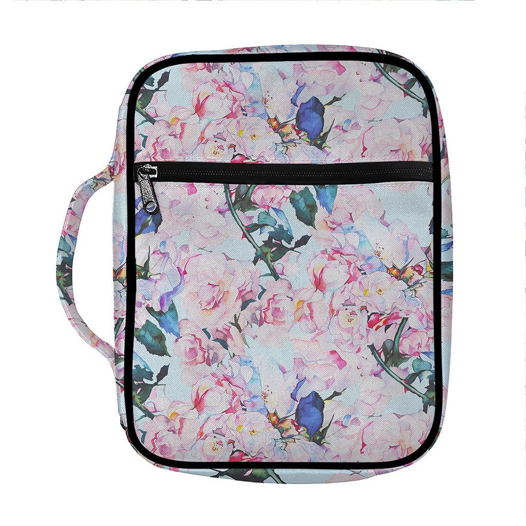 Blossom Floral Flower Pattern Print Front Pocket Bible Bag