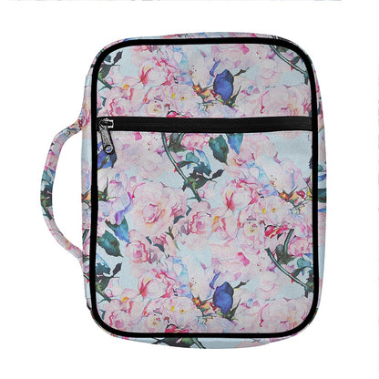 Blossom Floral Flower Pattern Print Front Pocket Bible Bag