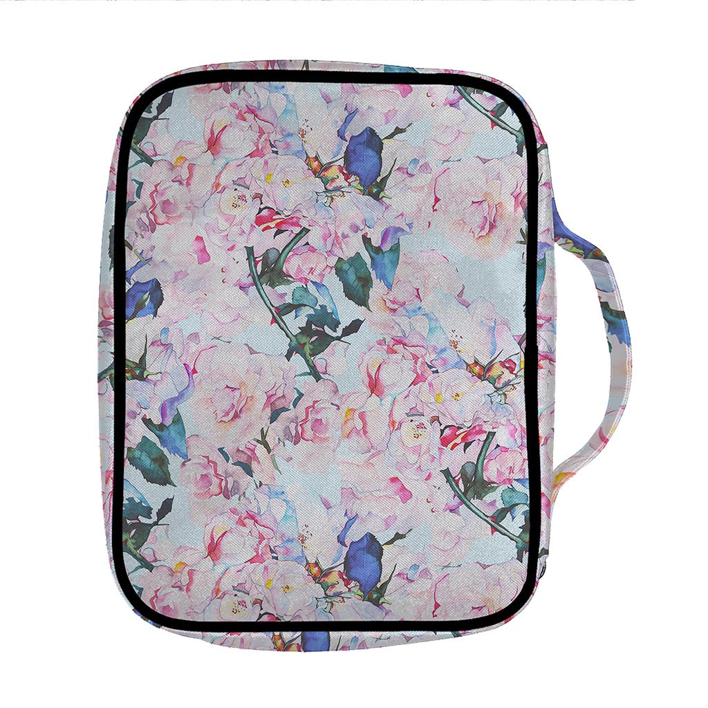 Blossom Floral Flower Pattern Print Front Pocket Bible Bag