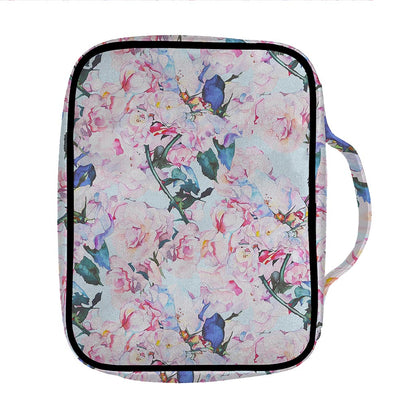 Blossom Floral Flower Pattern Print Front Pocket Bible Bag