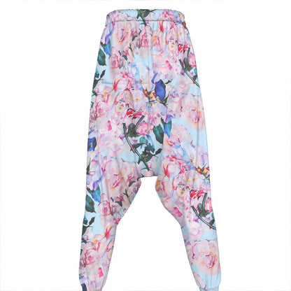 Blossom Floral Flower Pattern Print Hammer Pants